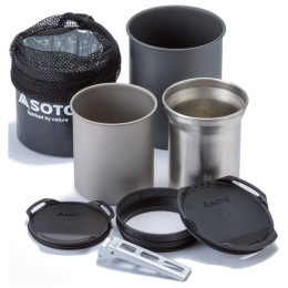 Zestaw naczyń Soto Thermostack + Cook Set Combo czarny