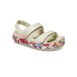 Sandały dziecięce Crocs Crocband Cruiser Glow Confetti Band Sandal Summit White/Guava biały/różówy Summit White/Guava