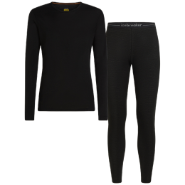 Zestaw męski Icebreaker M 175 Everyday LS Crewe and Leggings Set czarny Black