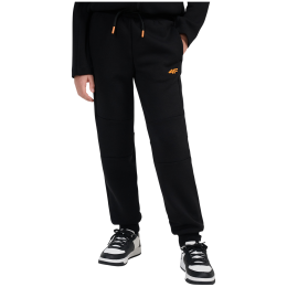 Dziecięce spodnie dresowe 4F Trousers Cas M1766 Deep Black czarny Deep Black