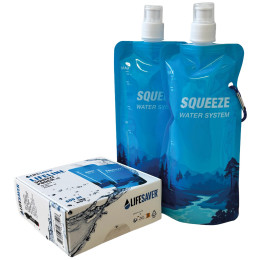 Butelka składana Lifesaver Squeeze Pouch x2 niebieski Blue