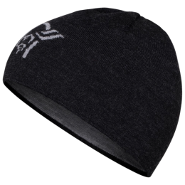 Czapka Norrona 29 light merinoUll logo Beanie czarny Caviar Melange
