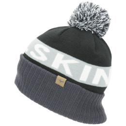Czapki zimowe SealSkinz Water Repellent Cold Weather Bobble Hat czarny/szary Black/Grey/White