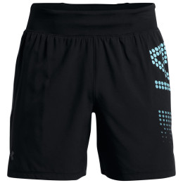 Męskie szorty Under Armour SpeedPocket 7'' Short II czarny Black / Cruise Blue / Reflective