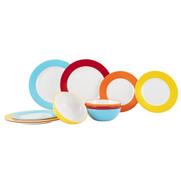 Zestaw naczyń Gimex Tableware Rainbow 12 pcs