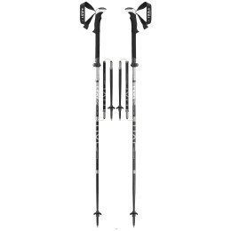 Kije trekkingowe Leki Micro Vario Carbon Strong czarny BlackLightanthraciteWhite