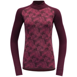 Bluza damska Devold Kvitegga Merino 230 C.Neck Wmn różowy/bordowy Beetroot