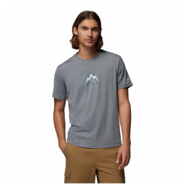 Koszulka męska Columbia Parsons Point™ SS Graphic Tee szary City Grey Heather, Pointed Peaks