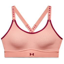 Sportowy biustonosz Under Armour Infinity Mid Bra różowy Pink Sands / Pink Sands / Black Rose