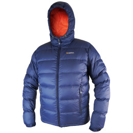 Męska kurtka puchowa Warmpeace Crux niebieski/pomarańczowy navy/mandarine