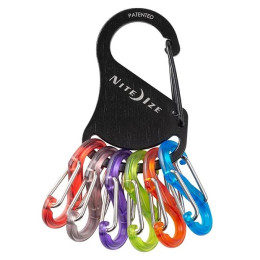 Breloczek do kluczy Nite Ize Keyrack S-biner czarny Černá
