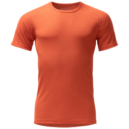 Męska koszulka Devold Adventure Merino 190 Tee Man pomarańczowy Brick