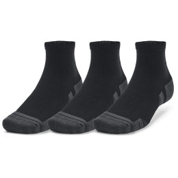 Zestaw skarpetek Under Armour Performance Tech 3pk Qtr czarny Black / Black / Jet Gray