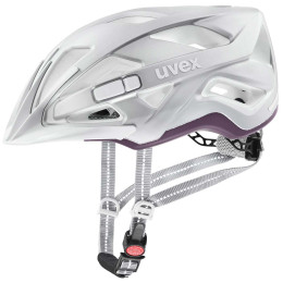 Kask rowerowy Uvex City Active srebrny Silver Plum Mat