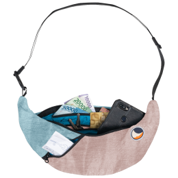 Nerka Ticket to the moon Upcycled Sling Bag różowy/niebieski Peach / Cloud