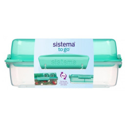 Pudełko na jedzenie Sistema Lunch Stack To Go Rectangle turkusowy mint