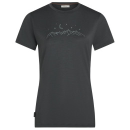 Koszulka damska Icebreaker Women Merino 150 Tech Lite SS Tee Sparkling Stars ciemnoszary Obsidian