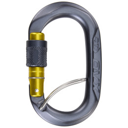 Karabinek Climbing Technology OVX SGL czarny/żółty anthracite/mustard