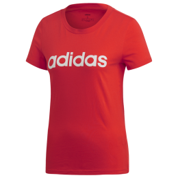 Koszulka damska Adidas W E LIN T czerwony Actred/White