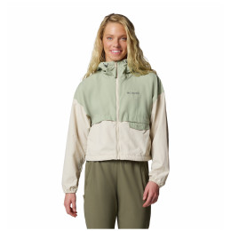 Kurtka damska Columbia Spire Valley™ Cropped Windbreaker zielony Safari, Dark Stone