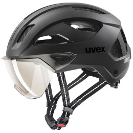 Kask rowerowy Uvex Stride Visor czarny black matt