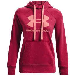 Bluza damska Under Armour Rival Fleece Logo Hoodie różowy Black Rose / Posh Pink / Posh Pink