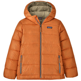 Kurtka dziecięca Patagonia K's Hi-Loft Down Sweater Hoody - Marigold pomarańczowy Marigold