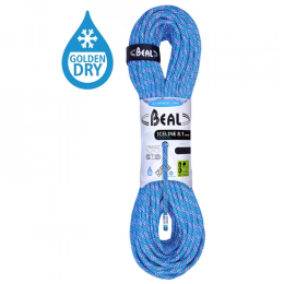 Lina wspinaczkowa Beal Ice Line 8,1 mm (50 m) niebieski EMERAUDE