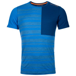 Męska koszulka Ortovox 185 Rock'N'Wool Short Sleeve niebieski JustBlue