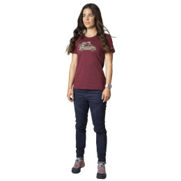 Koszulka damska Dynafit Graphic Co W S/S Tee czerwnoy/różowy 6561 - burgundy/DYNAVAN