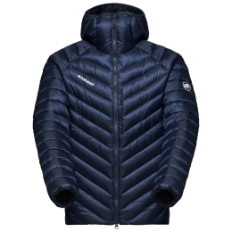 Męska kurtka puchowa Mammut Broad Peak IN Hooded Jacket Men ciemnoniebieski marine-black