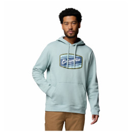 Męska bluza Columbia Columbia Trek™ Graphic Hoodie jasnoniebieski Crushed Blue, Columbia Badge Label