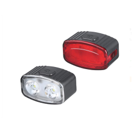 Przednia/tylna lampka Solight Zestaw lamp rowerowych USB 160 lm