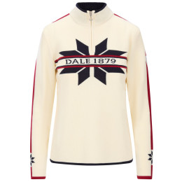 Sweter damski Dale of Norway Nåle Fem Sweater biały/niebieski Offwhite Navy Red Rose