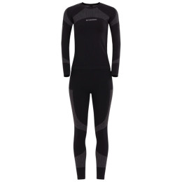 Damska bielizna termoaktywna Fundango Seamless Baselayer Set czarny black