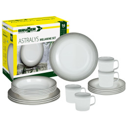 Zestaw naczyń Brunner Melamine Set Astralys biały/szary