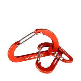 Karabinki LifeVenture Karabiners (3 Pack) czerwony