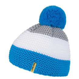 Czapka Sensor Pom-Pom biały/niebieski Blue/White/Gray