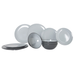 Zestaw naczyń Gimex Tableware grey 12 pcs