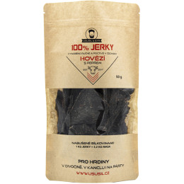 Jerky Usušil & Syn 100% Hovězí s pepřem 50 g brązowy