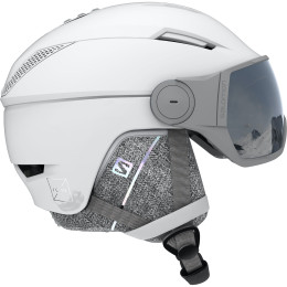 Kask narciarski dla kobiet Salomon Icon² Visor biały White