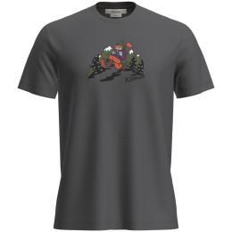 Męska koszulka Icebreaker M Mer 150 Tech Lite SS Tee Catch Me Outs ciemnoszary Obsidian