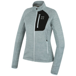 Bluza damska MOOA Nyore Grid 220 niebieski aqua melange