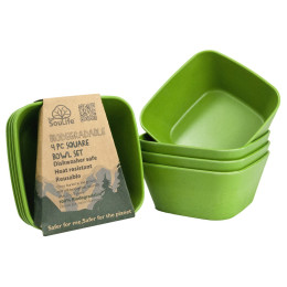Miska EcoSouLife 4pc. Square Bowl Set zielony