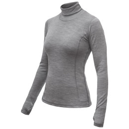 Damska koszulka Sensor Merino Bold Roll Neck dł.rękaw zarys Cool Gray