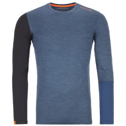 Koszulka męska Ortovox Rock'n'Wool Long Sleeve M ciemnoniebieski Nightblueblend