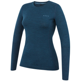 Koszulka damska MOOA MerinoSilk 160 long niebieski lagoon blue melange