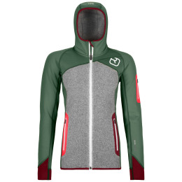 Bluza damska Ortovox Fleece Plus Hoody zielony GreenForest