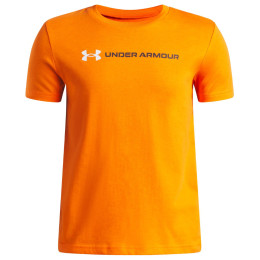 Dziecięca koszulka Under Armour UA B Logo Wordmark SS Outrageous Orange