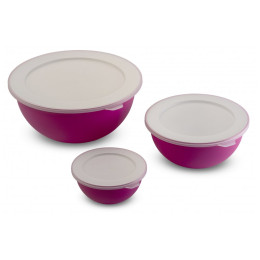 Zestaw misek Omada Sanaliving Bowls Set 3,5L + 1,7L + 0,5L fioletowy